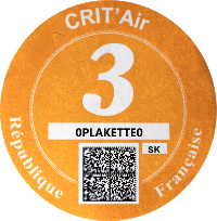 Crit'Air 3 Franse milieusticker