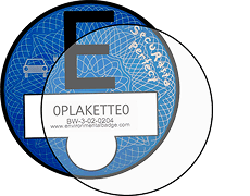 Zelfklevende folie voor de blauwe E-Plakette